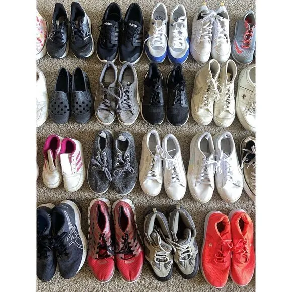 Wholesale Lot 10 Shoes Nike Adidas Vans ASICS Puma Sneakers Cleats Kid Women Men