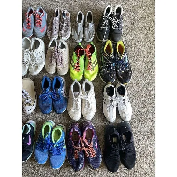 Wholesale Lot 10 Shoes Nike Adidas Vans ASICS Puma Sneakers Cleats Kid Women Men
