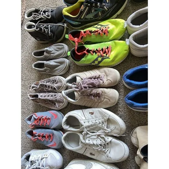 Wholesale Lot 10 Shoes Nike Adidas Vans ASICS Puma Sneakers Cleats Kid Women Men