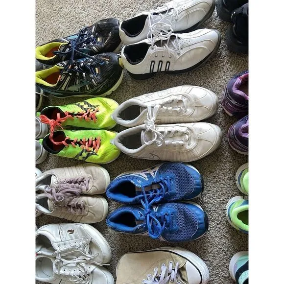 Wholesale Lot 10 Shoes Nike Adidas Vans ASICS Puma Sneakers Cleats Kid Women Men
