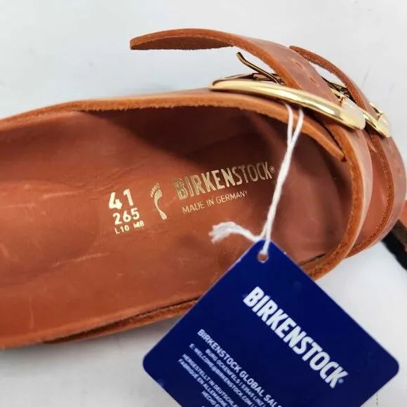 Women's 41 (US 10 Narrow fit Birkenstock Arizona Big Buckle sandals Burnt Orange