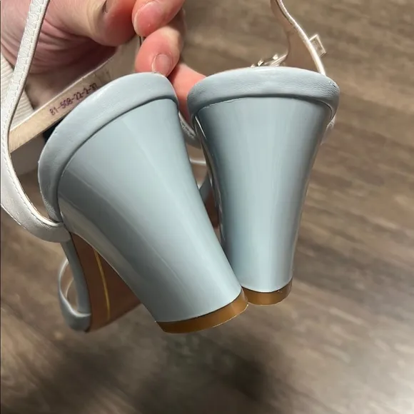Women's Blue and White Sandals