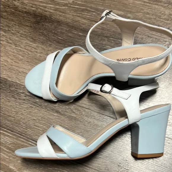 Women's Blue and White Sandals