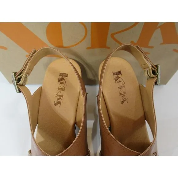 Women's Korks Wynne Platform Clog heeled Sandals Comfort Tan