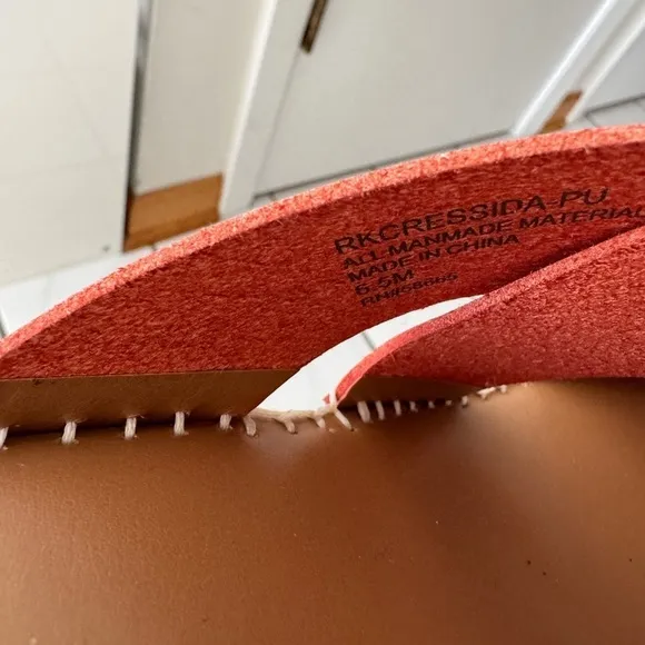 Women's Orange Wedge Sandals Nordstrom Rack size 6.5