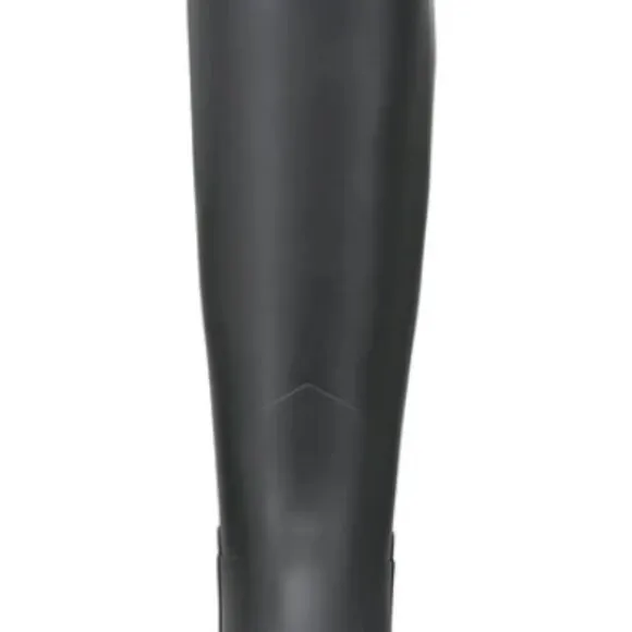 Women's Refined Slim Fit Black Size 10 Rain Boots