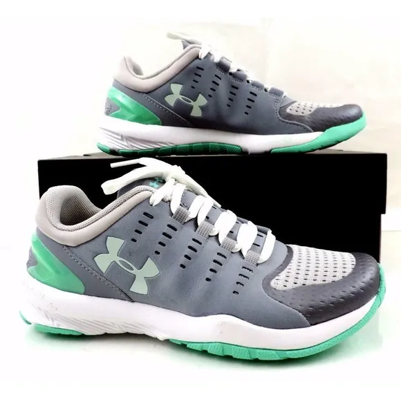 Women's Shoes Under Armour Charged Stunner Training Shoes Sneakers Grey Size 6.5