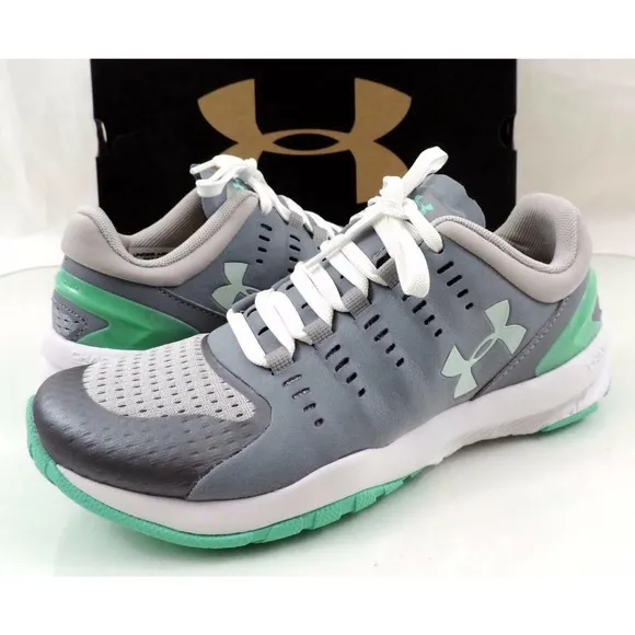 Women's Shoes Under Armour Charged Stunner Training Shoes Sneakers Grey Size 6.5