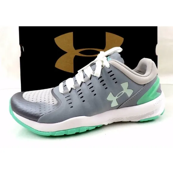 Women's Shoes Under Armour Charged Stunner Training Shoes Sneakers Grey Size 6.5