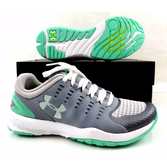 Women's Shoes Under Armour Charged Stunner Training Shoes Sneakers Grey Size 6.5