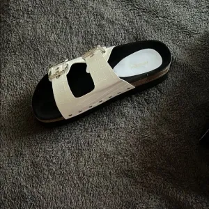 Women's White Slide Sandals