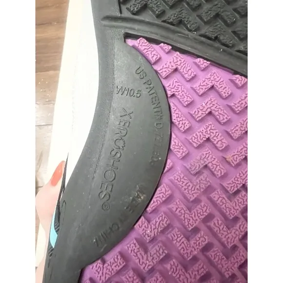 Xero Women's Prio Running Fitness Shoes White Purple Sz 10.5 Barefoot Mint Cond