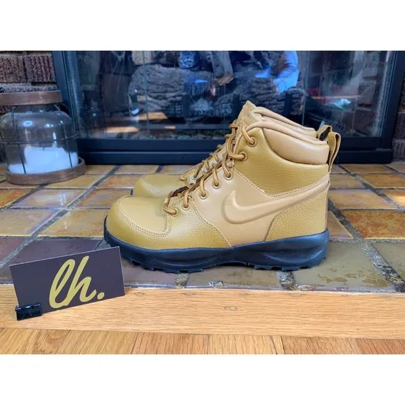Youth 6.5y Nike Manoa LTR “Wheat” Leather Boots BQ5372-700