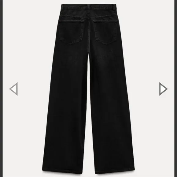 Zara Wide Leg Crossed Waist Jeans Size 0
