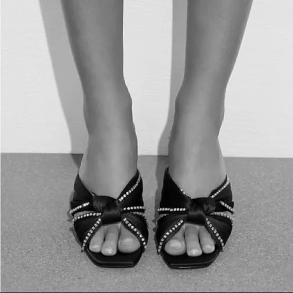 ZARA SPARKLY HEELED SANDALS