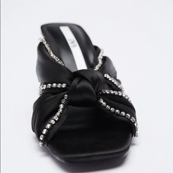 ZARA SPARKLY HEELED SANDALS