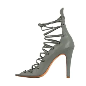 Zimmermann Lace Up Heels in Gray E.U. 37, U.S. 6.5