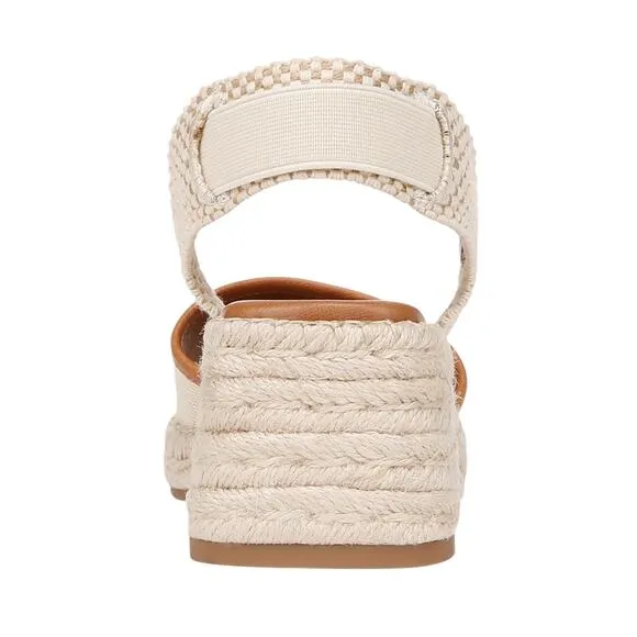 Zodiac Women's Noreen Ankle Strap Espadrille Wedge Sandals Bone Size 6 1/2