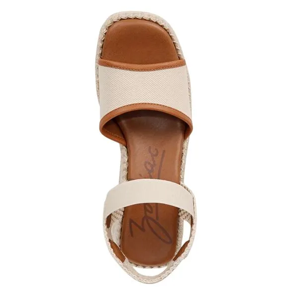 Zodiac Women's Noreen Ankle Strap Espadrille Wedge Sandals Bone Size 6 1/2